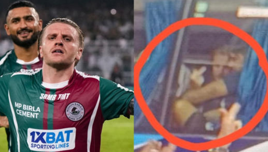 Jason Cummings Sparks Controversy with Obscene Gesture After Mohun Bagan’s Loss to East Bengal