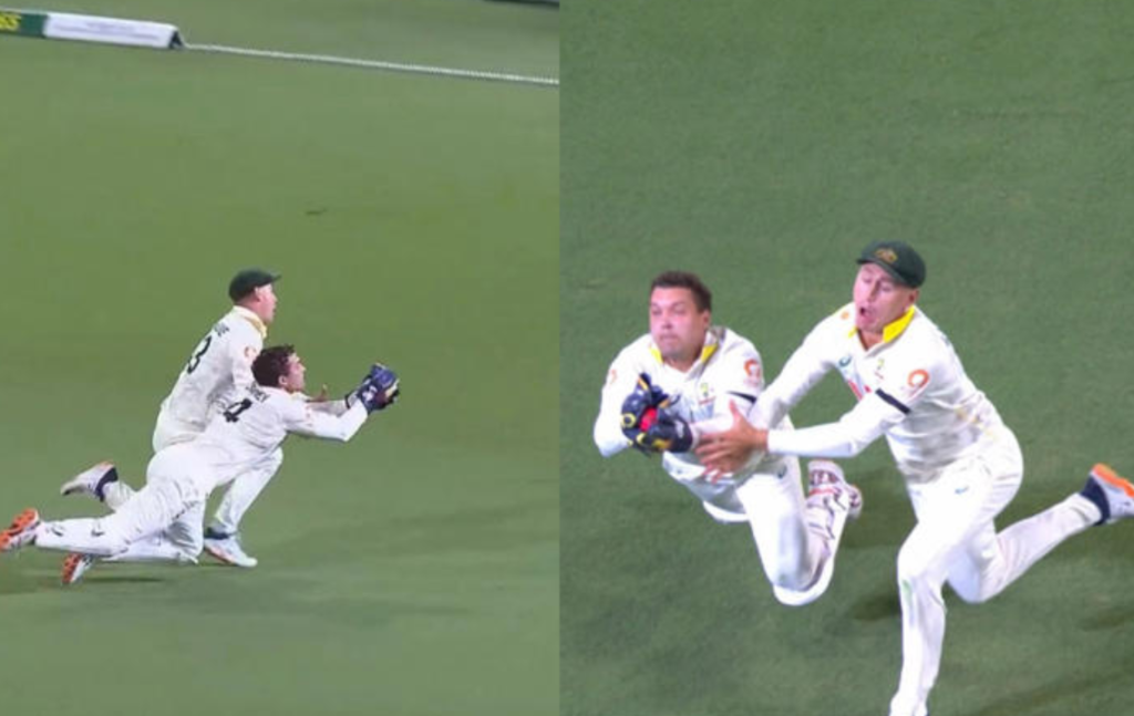 Ashes 2025–26: Carey Holds Stunning Catch Despite Collision With Labuschagne