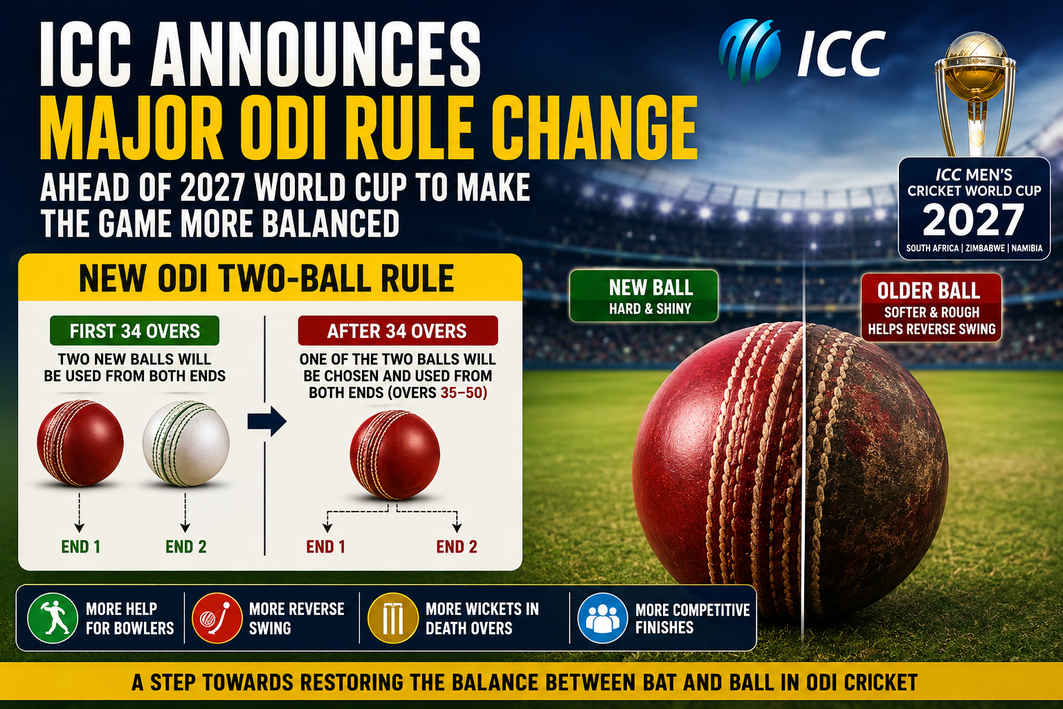 ICC Announces Major ODI Rule